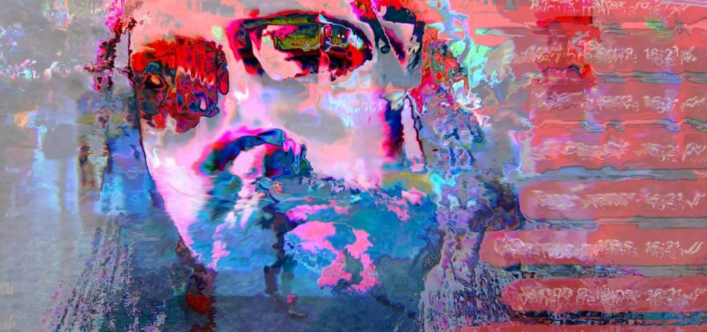 Portrait of Juan Martinez Garcia altered with glitch